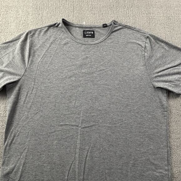 Cuts Clothing Shirt Adult Extra Large Gray Short Sleeve Active Athleisure Casual - Picture 3 of 14